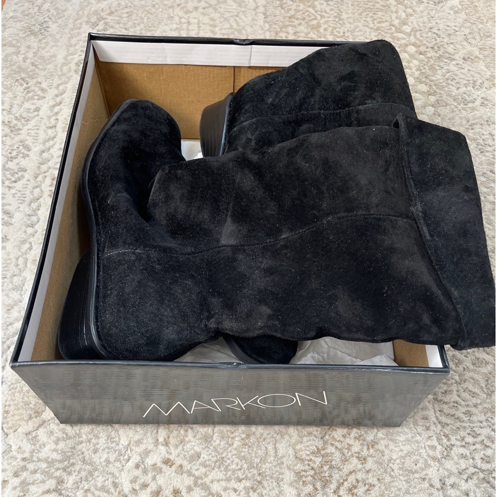 Markon black suede boots